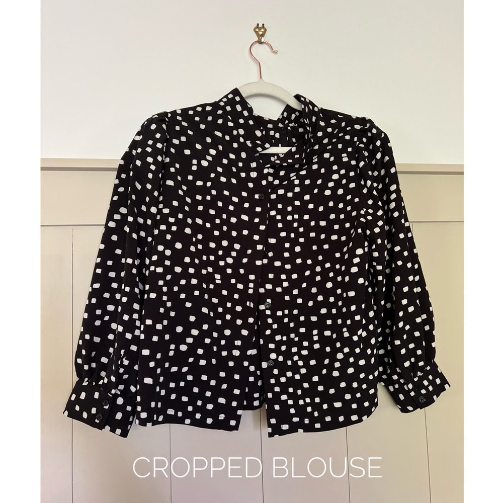 Chic Black and White Women's Blouse